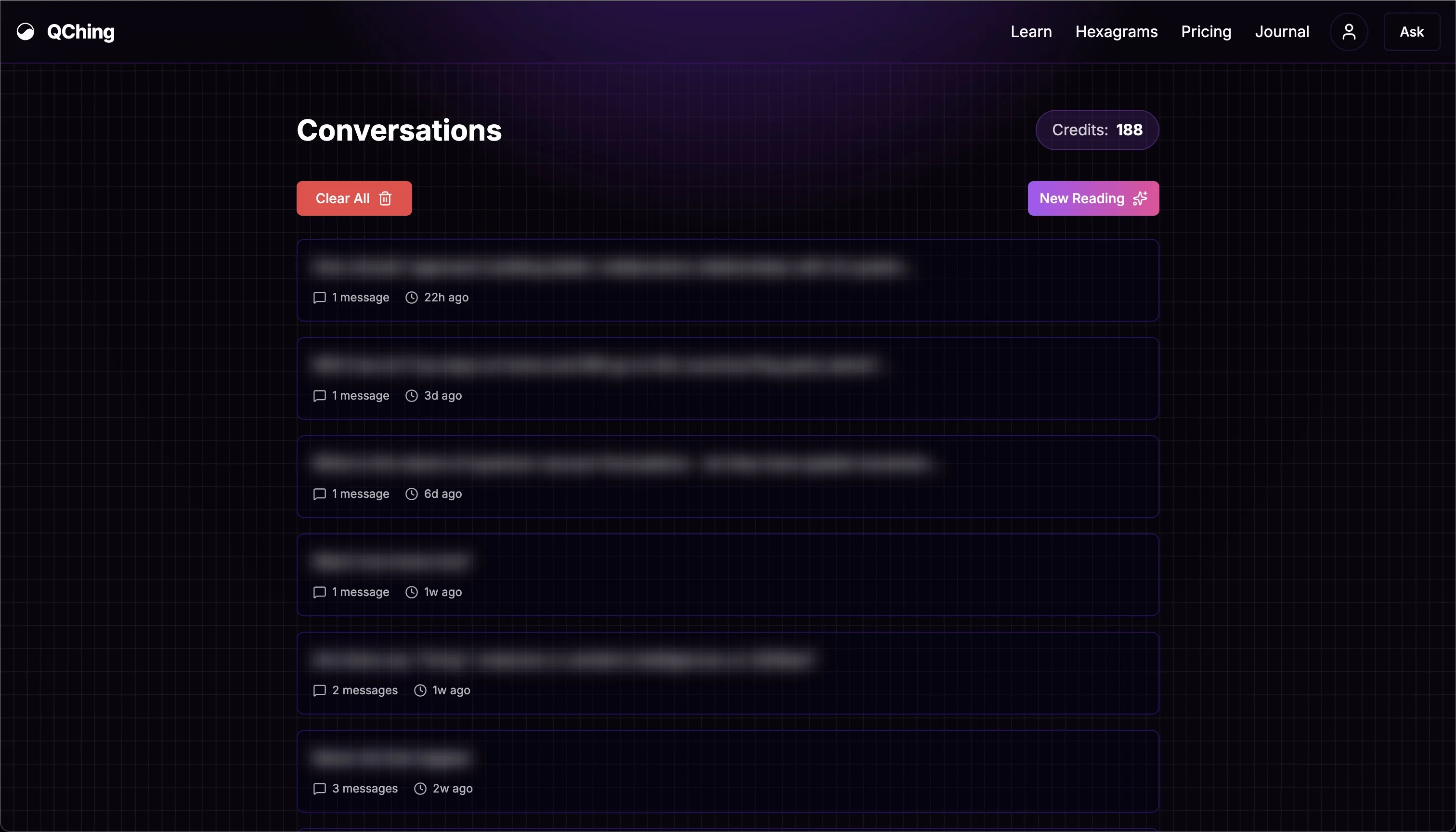 QChing reading journal